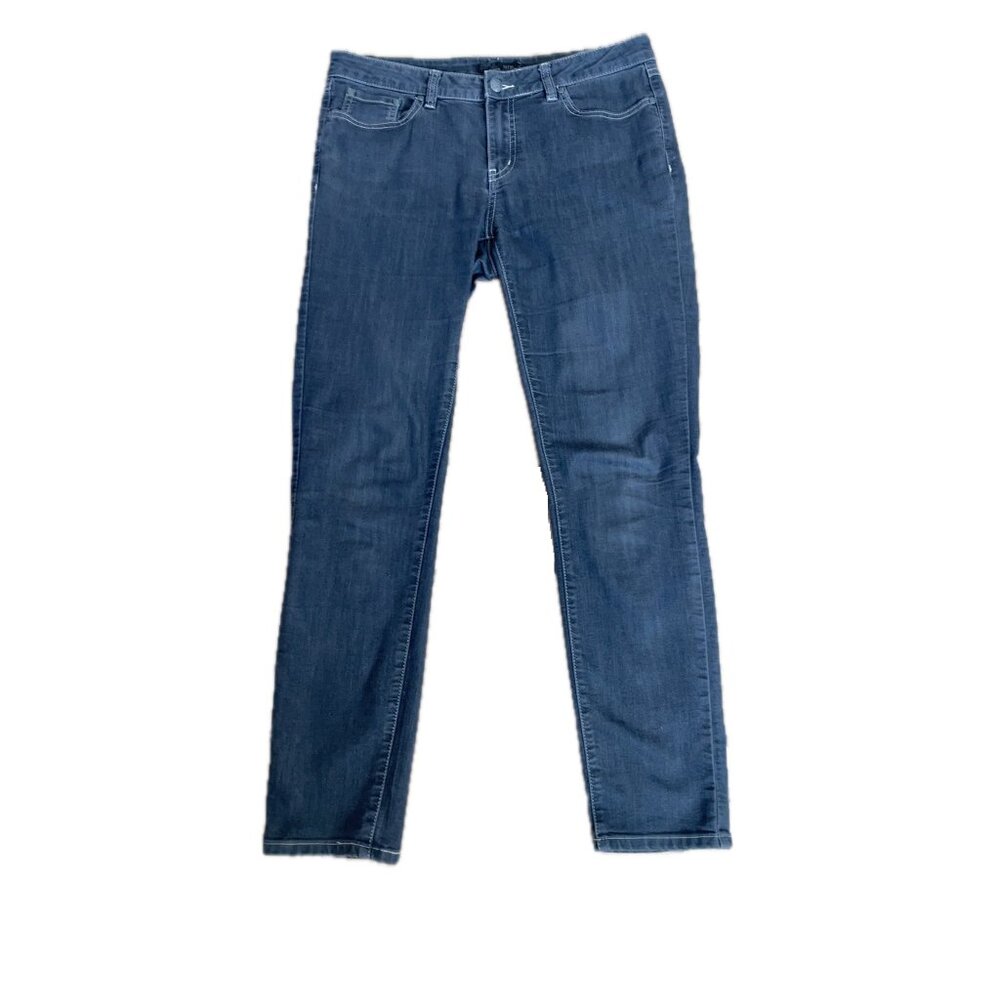 Prana Kayla Jeans Women's 10/30 Gray Performance Denim Slim Fit Hiking Jeans